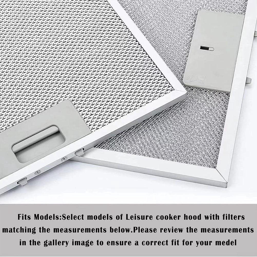 Silver Range Hood Filter Metal Mesh Extraction Ventilation Filter 350 X 285 X 9mm, 5 Layers Of Aluminized Grease, Better Filtering, Necessary For Kitchen