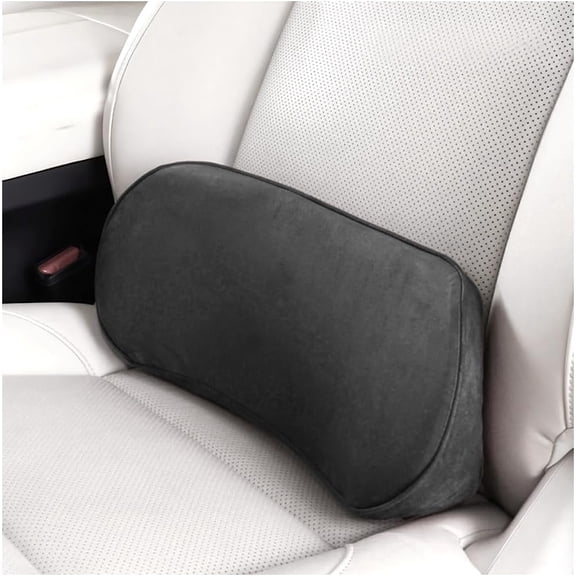 chasenew Car Lumbar Support Pillow, Memory Foam Vehicle Seat Lower Back Support Cushion for Back Pain Relief & Sciatica, Comfortable Auto Driver Seat Pad, Universal for Vehicles (Black)