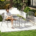 thumbnail image 2 of Outsunny Wicker Patio Furniture Bistro Set with Acapulco Chairs, Light Grey, 2 of 10