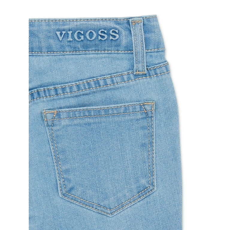 Vigoss Girls Butterfly Printed Denim Jeans, Sizes 4-6X
