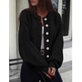 thumbnail image 3 of Suéter PRETTYGARDEN 2025 Invierno Tejido Grueso con Botones Negro M, 3 of 5