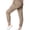 Khaki, variant on Women's Lightweight Hiking Cargo Pants Quick Dry Outdoor Joggers with Elastic Waist Button & Pockets S