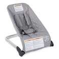 thumbnail image 3 of Gymax Folding Infant Bouncer Portable Baby Rocker w/ Breathable Backrest Aluminum Light Gray, 3 of 9