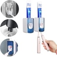 thumbnail image 1 of 2 Pack Automatic Toothpaste Dispenser and Holder Toothbrush Storage Holder Tooth Wall Mounted Bathroom Accessory, 1 of 5