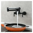 thumbnail image 1 of Brass Pot Filler Faucet 2 Holes Wall Mount Folding Kitchen Faucet Hot And Cold Mixer Faucet 3 Handles Tap ,bar Laundry RV Farmhouse, 1 of 7