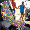 thumbnail image 3 of Uorisanigo Car Seat Towel Cover Front Car Seat Covers Waterproof Soft Retro 70s Flower Power Auto Seat Covers Sweatproof Seat Protector Fit Most Car, Truck, Suv, or Van, 3 of 6
