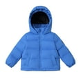 thumbnail image 4 of SuTry Boys Solid Color Thickened Hooded Windproof Down Cotton Jacket Warm Fall Winter Coat Outerwear for Kids 3-110 Years(Blue,5-6 Years), 4 of 9
