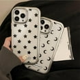 thumbnail image 5 of for iPhone Case,Luxury ElectroPlated Frame Star Moon Pattern Clear Soft Shockproof Phone Case (Star,iPhone 13 Pro Max), 5 of 5