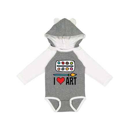 

Inktastic Painting I Love Art Gift Baby Boy or Baby Girl Long Sleeve Bodysuit