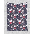 thumbnail image 1 of Floral Tapestry, Vintage Art Style Bouquet of Roses Meadowsweets and Cosmos Flowers, Wall Hanging for Bedroom Living Room Dorm Decor, 60W X 80L Inches, Dark Indigo and Multicolor, by Ambesonne, 1 of 2