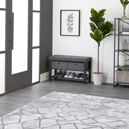 

Cushion Shoe Bench with Drawers