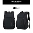 thumbnail image 2 of Tool Bag Black Laptop Backpack Waterproof Travel Bag With USB Charging Port 15.6 Inch Computer Business Backpack Ladies Men Casual Hiking Rucksack, 2 of 4