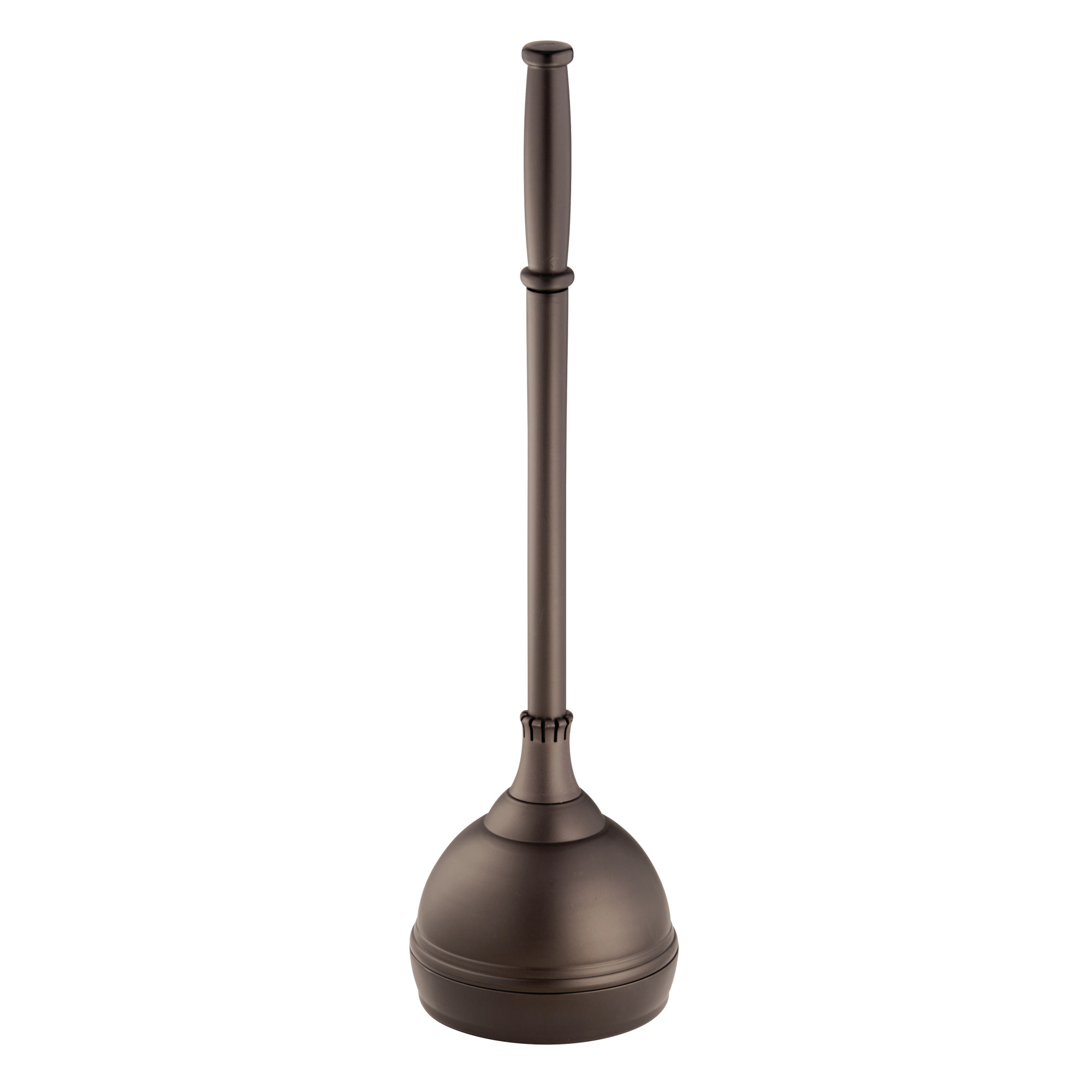 iDesign Floor Bronze Plastic Plunger with Cover for Bathroom
