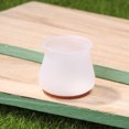 thumbnail image 4 of Protector Silicona para Patas Silla Antideslizante Duradero Tapa Extremo Mesa (marrón) Blanco, 4 of 9