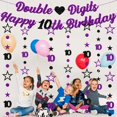 thumbnail image 4 of Banner decorativo de cumpleaños ITHKIRHO para niñas que cumplen 10 años, 4 of 7