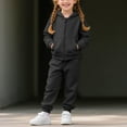 thumbnail image 3 of zbxnLI Kids Toddler Girls Boys Sweatsuits 2 Piece Full Zip Hoodie Sweatshirt Jogger Pants Activewear Sets, 3 of 9