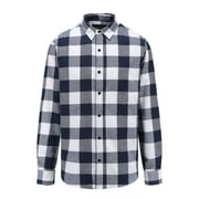 Angle View: Braveman Men's Buffalo Plaid Button Down Classic Fit Flannel Shirt