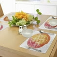 thumbnail image 4 of Ambesonne Saying Place Mats Set of 4, Grungy Art, Standard Size, Dark Coral Orange Yellow, 4 of 6