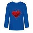 thumbnail image 3 of cfhntfmh Valentine's Day Shirts for Men Hearted Printed 3/4 Sleeve Tops Big and Talls Crewneck Casual T Shirts, 3 of 4