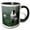 Black/White, variant on 3drose, White Swan Family, 11oz Two-tone Yellow Mug