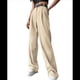 thumbnail image 2 of Pantalones de Traje de Pierna para Mujer, Pantalones Largos Informales de Negocios con Cintura Holgada y Corte Holgado Albaricoque S, 2 of 7