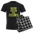 thumbnail image 6 of CafePress - Keep Calm And Game On Men's Dark Pajamas - Men's Dark Loose Fit Cotton Pajama Set, 6 of 7