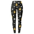 thumbnail image 5 of Fiaer Christmas Womens Leggings Santa Snowflake Snowman Cute Graphic Yoga Pants Plus Size High Waist Slim Fit Trendy Workout Trousers Black6 S, 5 of 5