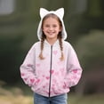 thumbnail image 2 of YunPes Cute Cat Ear Hoodies for Girls Heart Graphic Hooded Jacket Zip up Oversized Aesthetic Sweatshirts Valentines Day Fleece Coats, 2 of 4