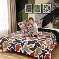thumbnail image 4 of Manfei Retro Airplane Camo Queen Comforter Set, Vintage Plane Vehicle Comforter Sets Queen, Coyote Brown, Black Reversible, 3 Pieces, 1 Comforter and 2 Pillowcases, 4 of 7