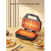 Reemix Mini Waffle Maker, 8-Square Non-Stick Waffle Iron, Compact & Fast Heating, Perfect for Kids, Family Breakfast, or Party Snacks