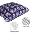 thumbnail image 4 of Throw Pillow Covers, flower Skull rose Soft Square Pillow Cases with Invisible Zipper for Couch Bed Sofa, Farmhouse Fall Home Decor 16"x16", 4 of 7