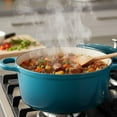 thumbnail image 2 of 3-Quart Enameled Cast Iron Dutch Oven, Navy with Cream Interior | Even Heat Distribution & Easy-Grip Handles | Ideal for Braising, Roasting,Stewing & Bread Baking, 2 of 6
