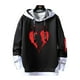 thumbnail image 1 of Sudadera con capucha con estampado de rapero para hombre, ropa de calle de gran tamaño con cintas y letras, jersey de retazos, primavera y otoño, 1 of 4