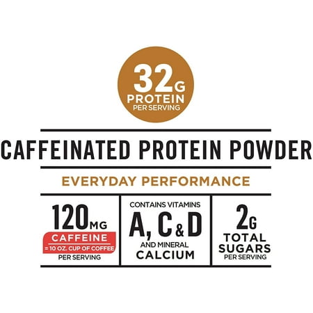 Muscle Milk Coffee House Mocha Latte Caffeinated Protein Powder, 30.9 oz