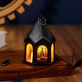 thumbnail image 4 of Halloween Pumpkin Decorations - Halloween Decorative Lantern with Flickering LED Light, Haunted House Pumpkin Scene, Battery Operated Tabletop Lamp for Indoor Outdoor Party Decor, 4 of 4