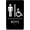 Black, variant on ADA CENTRAL SIGNS - 6"X9" Boys Accessible Restroom Sign - ADA Compliant Tactile Graphics Grade 2 Braille Text Wall Signs - Bathroom Door Placard Double Sided Tape Wheelchair Handicap Rest Room Sign