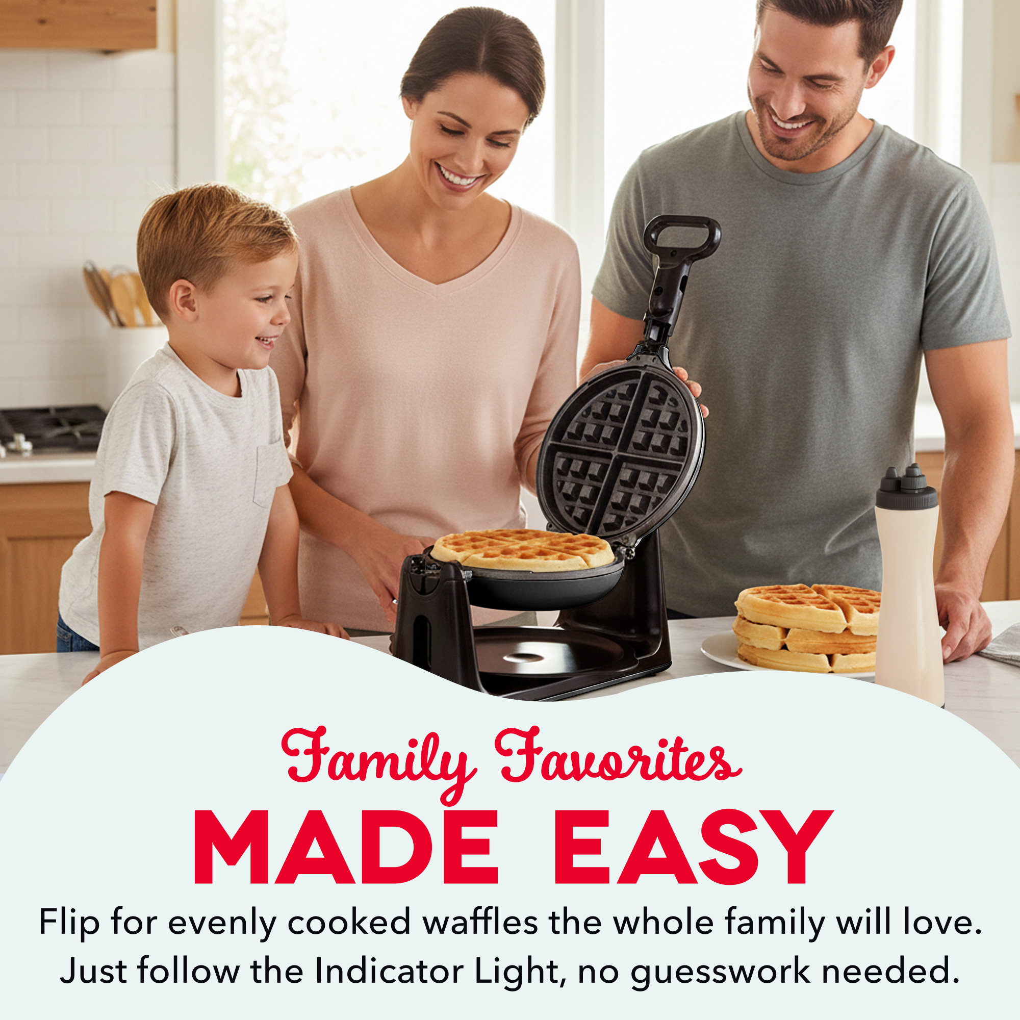 Dash Flip Belgian Waffle Maker, 6.5 Inch Nonstick, Black photo 3