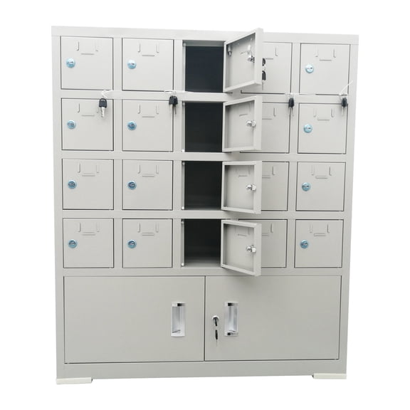 INTSUPERMAI 20 Doors Cell Phone Storage Station Lockers Mobile Phone Storage Cabinet