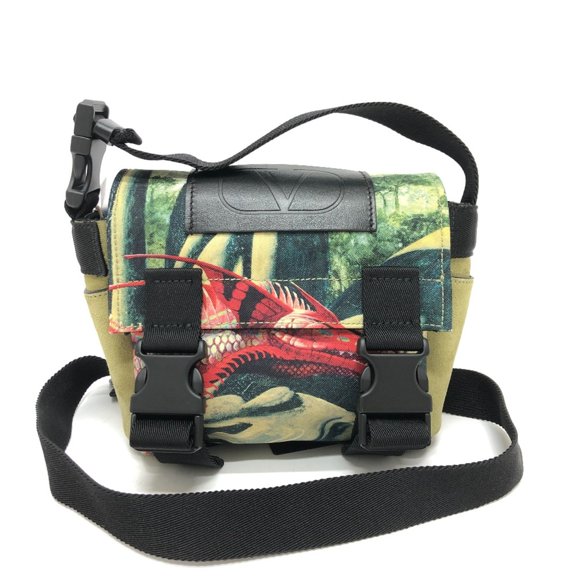 Pre-Owned Valentino-Galavani Crossbody bag bag Shoulder Bag Green Black (Good)
