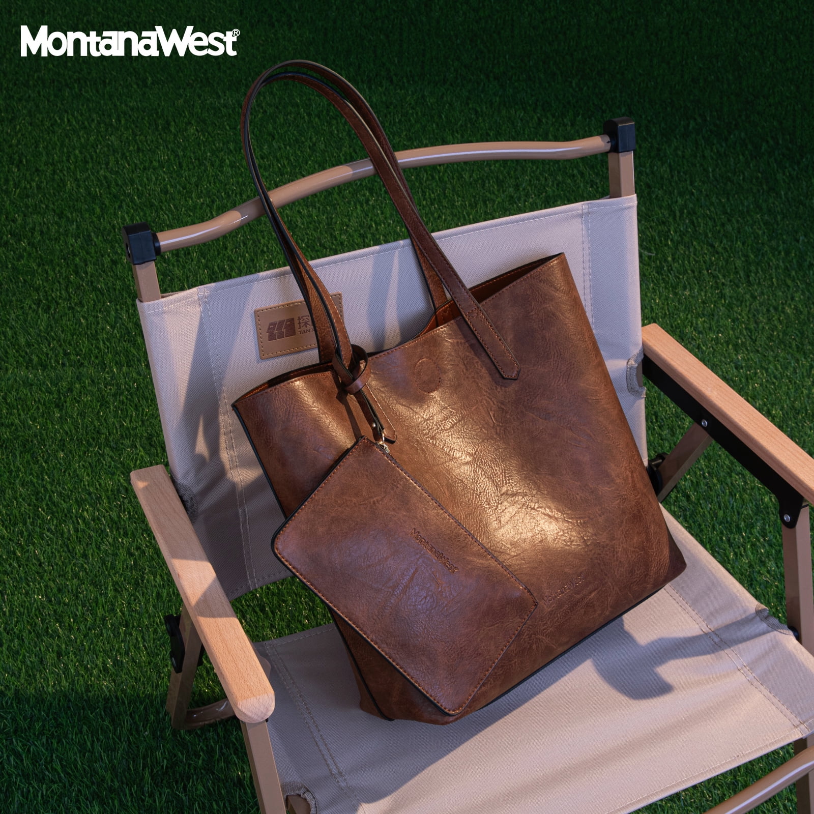 Montana West Tote Bag for Women Top Handle Purses and Handbags Soft Hobo, Dark Brown