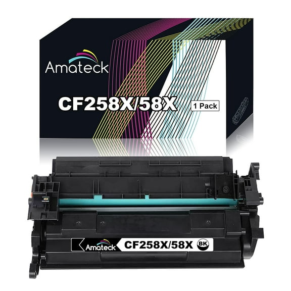 Amateck Compatible Toner Cartridge Replacement for HP CF258X 58X Black 1 Pack for M404dn, M404dw, M404n, MFP M428dw, M428fdn, M428fdw