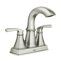 Moen 84723SRN Finney Two-handle Centerset Bathroom Sink Faucet in Spot Resist Nickel