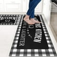 thumbnail image 2 of Black Kitchen Rugs and Mats Sets of 2,Black White Buffalo Plaid Kitchen Decoration Non-Slip Absorbent Kitchen Mats for Sink Waterproof Runner Rug for Laundry Room, 2 of 6
