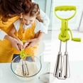 thumbnail image 1 of PRETXORVE Stainless Steel Stirrer Classic Manual Crank Stirrer Handheld Rotary Stirrer, 1 of 9