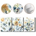 thumbnail image 2 of Oil Painting on Canvas Printing Scenery Wall Art Modern Home Decor Artwork Print Picture Paintings Framed Picture Artwork For Living Room Dinning Room Walls Watercolor Flowers 12x16Inch 3 Panels, 2 of 6