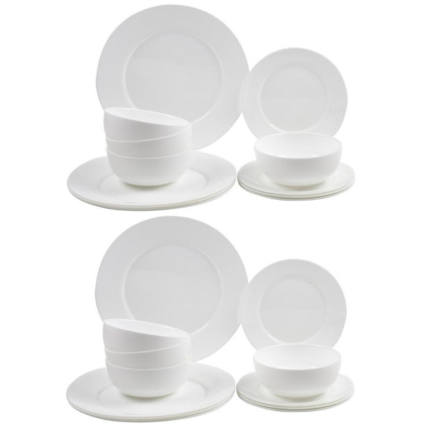 Juegos Vajilla Opal 24 Pzas Moderna Redonda Personas ColorHome