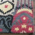 thumbnail image 3 of SAFAVIEH Ikat Jane Paisley Wool Area Rug, Beige/Blue, 6' x 6' Square, 3 of 6