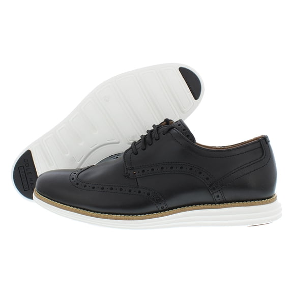 Cole Haan Men's Original Grand Shortwing Oxford Shoes (Black/White, Size 9.5)