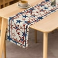 thumbnail image 2 of SUNOLIFE 4th of July Table Runner,Blue American Stars Patriotic independence Day Table Covers Decoration for Kitchen Dining Party 13 x 120 Inch, 2 of 4
