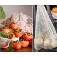 thumbnail image 4 of Toystoory Bolsa de malla con cordón para frutas y verduras, bolsas reutilizables de red para el hogar, cocina, algodón, almacenamiento de alimentos, Almacenamiento y organización del hogar 30x35cm Toystoory HA067273-03, 4 of 6
